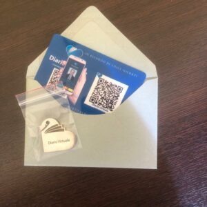 Card Memory con QR Code e Medaglietta Diario Virtuale (Fiore D’oro)